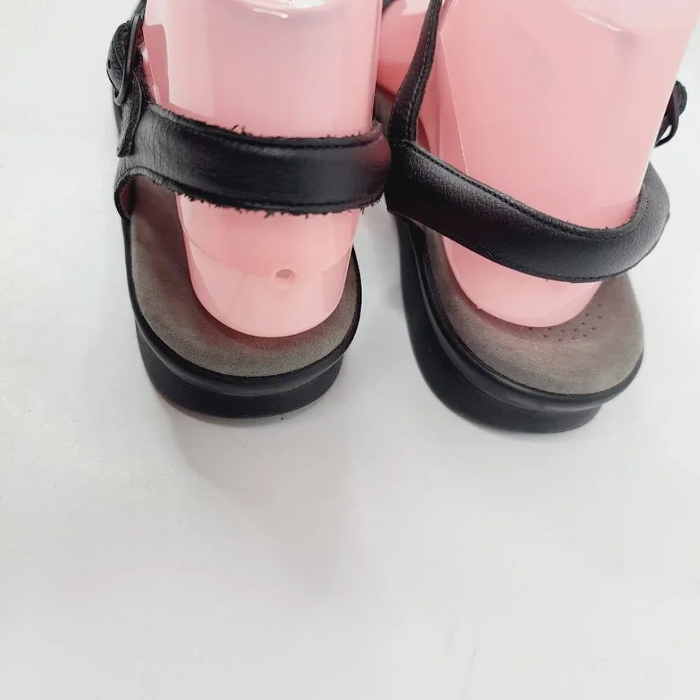 Keen Women's Black Duo Leather Open Toe Slingback Sandals‎ Size 8.5